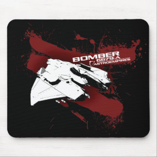 Schwarze Mausunterlage des Bombers Mousepad
