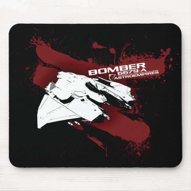 Schwarze Mausunterlage des Bombers Mousepad (Vorne)