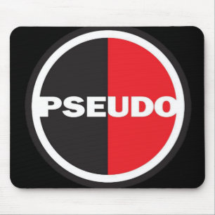SCHWARZE MAUSUNTERLAGE mit Pseudologo Mousepad