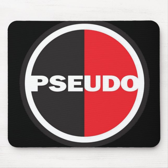 SCHWARZE MAUSUNTERLAGE mit Pseudologo Mousepad (Vorne)