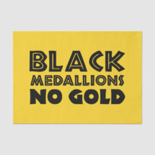 SCHWARZE MEDALLIONEN KEIN GOLD SEIDENPAPIER