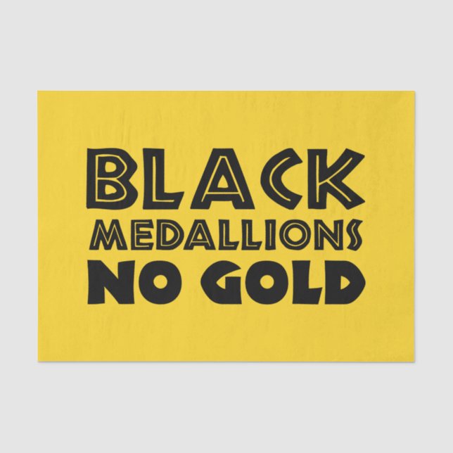 SCHWARZE MEDALLIONEN KEIN GOLD SEIDENPAPIER (Vorderseite)