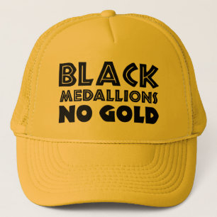 SCHWARZE MEDALLIONEN KEIN GOLD TRUCKERKAPPE