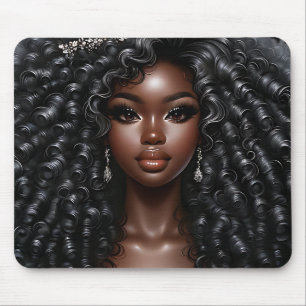Schwarze Melanin-Frau Schwestern Queens Schwestern Mousepad