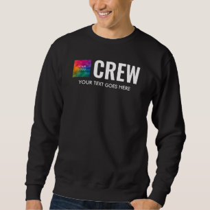 Schwarze Mens Personal Crew vorne und hinten druck Sweatshirt