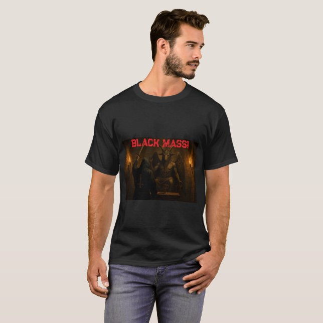 Schwarze Messe T-Shirt (Vorne ganz)