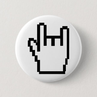 schwarze Metall-köpfige Ikone Button