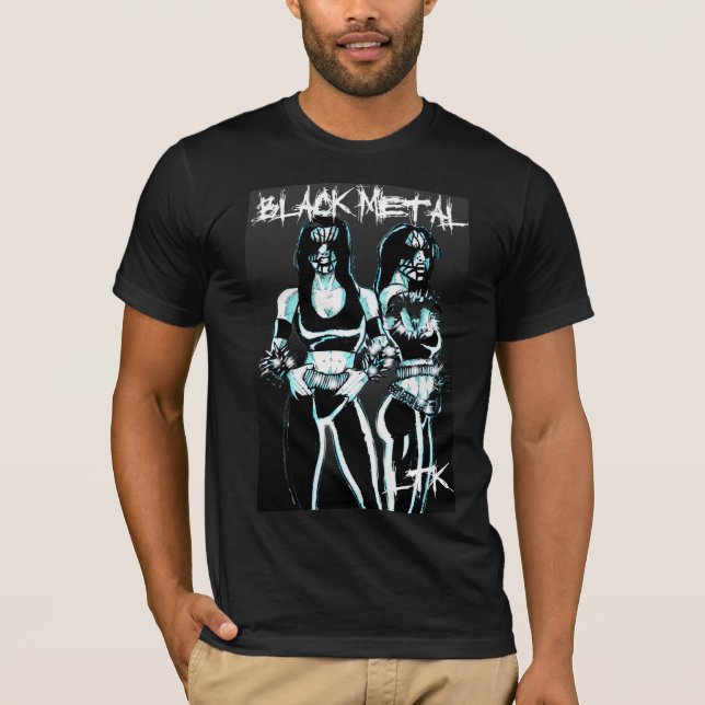 Schwarze Metallfrauen T-Shirt (Vorderseite)