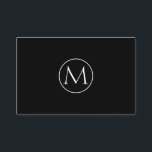 Schwarze Minimal Monogramm Visitenkarte<br><div class="desc">Gestalte diese schwarze professionelle minimal monogramm Visitenkarte ganz nach deinen Vorstellungen. Füge einfach deine eigenen Details hinzu. Wenn du willst kannst du auch dein Logo zusätzlich hinzufügen. Alles in nur wenigen Klicks.</div>