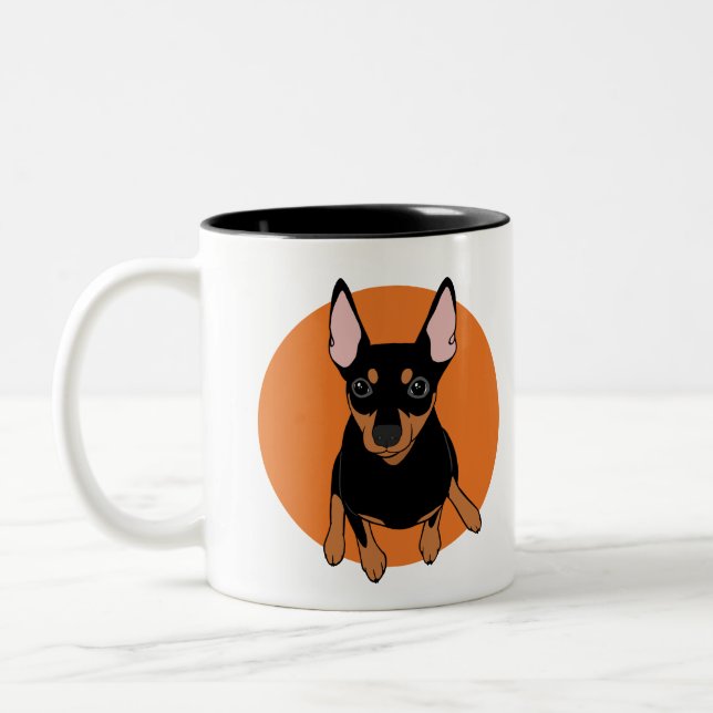 Schwarze minimale zweifarbige tasse (Links)