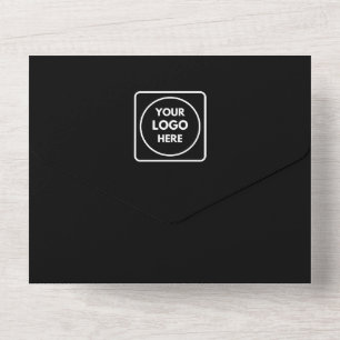 Schwarze minimalistische Geschäftseinladung All In One Einladung