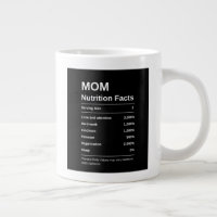 Schwarze Minimalistische Mama Ernährung Fakten Typ