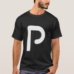 Schwarze Mit Augen Pea Beans Letter P Passend für T-Shirt