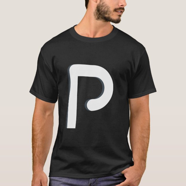Schwarze Mit Augen Pea Beans Letter P Passend für  T-Shirt (Vorderseite)
