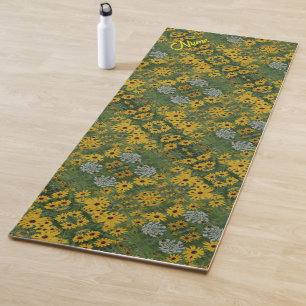 Schwarze Mit Augen Susan-Blume Abstrakt Personalis Yogamatte