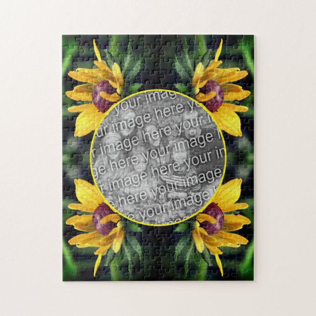 Schwarze Mit Augen Susan-Blume-Rahmen Foto hinzufü (Vertikal)