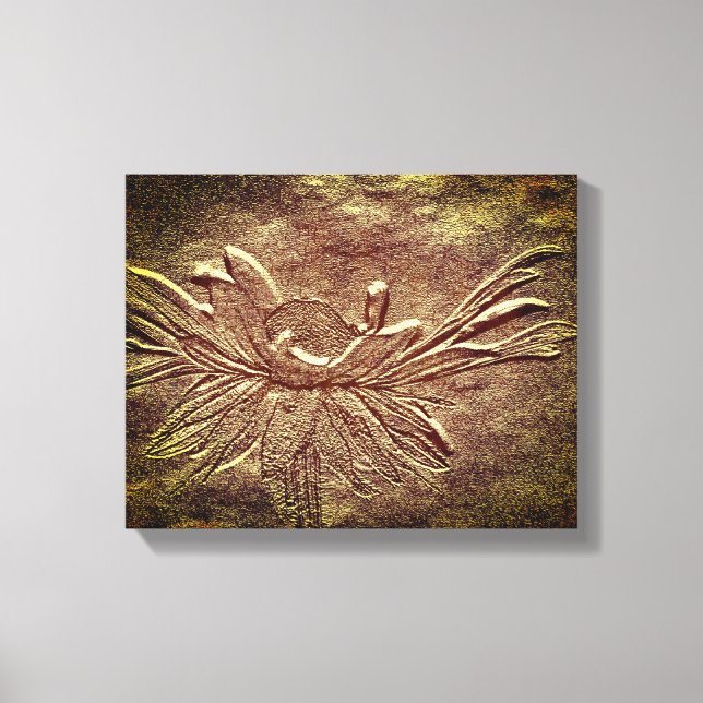Schwarze Mit Augen Susan Blume Skulptur Leinwanddruck (Vorderseite)