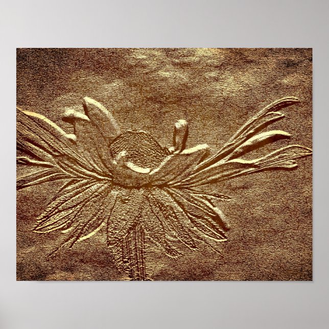 Schwarze Mit Augen Susan Blume Skulptur Poster (Vorne)
