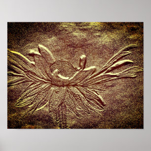 Schwarze Mit Augen Susan Blume Skulptur Poster
