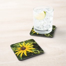 Schwarze Mit Augen Susan mit Wasp Getränkeuntersetzer