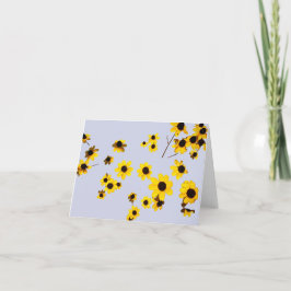 Schwarze mit Augen Susan-Wildblume im Hintergrund Dankeskarte