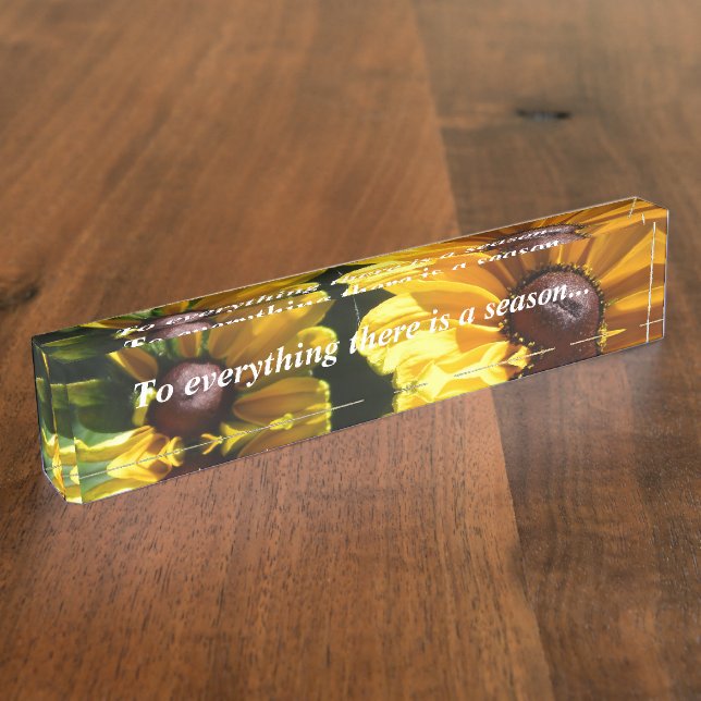 Schwarze Mit Augen Susans mit Sprichwort Namensplakette (Seite)