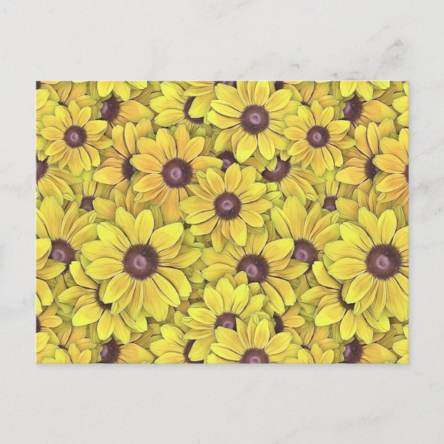 Schwarze Mit Augen Susans überall Postkarte (Vorderseite)