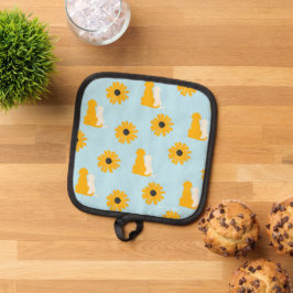 Schwarze Mit Augen Susans und Goldens Pot Holder Topflappen