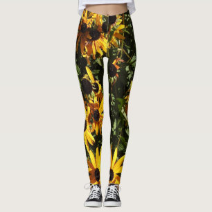 Schwarze mit Augen Sushi-Blume drucken coole Leggi Leggings