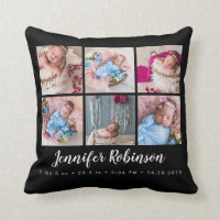 Schwarze Mit Monogramm Birth Stat Schwarze FotoCol