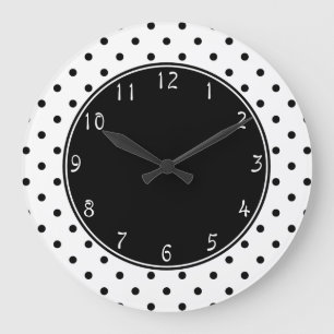 Schwarze Mitte mit weißem BAC der kleinen Große Wanduhr