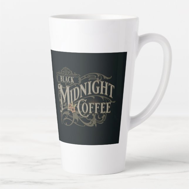 Schwarze Mitternachts-Kaffeetasse Milchtasse (Rechts)