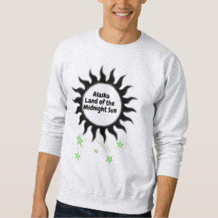 Schwarze Mitternachtssonne von Alaska-Design Sweatshirt