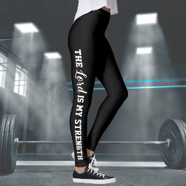 Schwarze Moderne Der Herr ist mein Kraft Psalm 28: Leggings