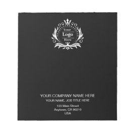 Schwarze moderne Geschäftsschreibwaren für individ Notizblock