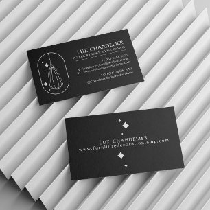 Schwarze moderne Möbeldekoration Kronleuchterlampe Visitenkarte