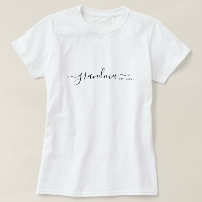 Schwarze moderne Schrift etablierte Oma T-Shirt (Design vorne)