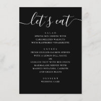 Schwarze moderne Schrift Hochzeit | Minimalistisch