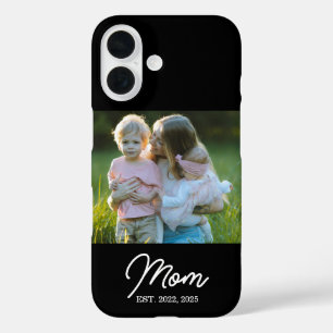 Schwarze Mom Established Schrift Foto Case-Mate iPhone 16 Hülle