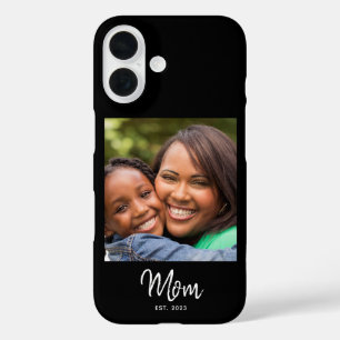 Schwarze Mom etablierte Schrift Foto Case-Mate iPhone 16 Hülle