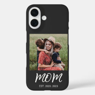 Schwarze Mom etablierte Skript Foto iPhone 16 Hülle