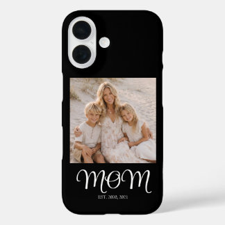 Schwarze Mom etablierte Skript Foto iPhone 16 Hülle