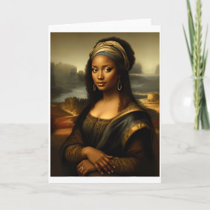 Schwarze Mona Lisa Afroamerikanischer Schwarzer Ge Karte