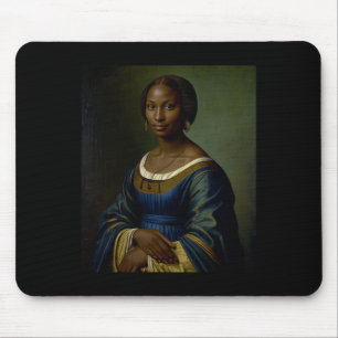 Schwarze Mona Lisa Black History Month Frau Schwar Mousepad
