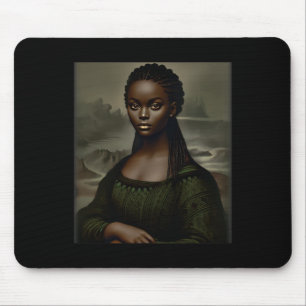 Schwarze Mona Lisa Schwarze Geschichte Monat Afroa Mousepad