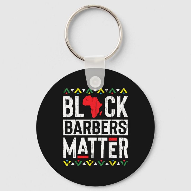 Schwarze Monate Barber Problem Geschichte Afrikani Schlüsselanhänger (Vorderseite)