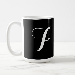 Schwarze Monogramm-Tasse Kaffeetasse