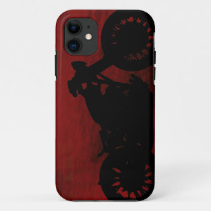 schwarze Motorrad-Silhouette iPhone 11 Hülle