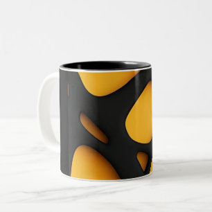 Schwarze Muggel mit Stickfigur-Muster Lustig Min Zweifarbige Tasse