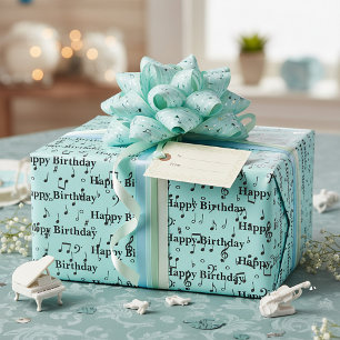 Schwarze Musik Alles Gute zum Geburtstag Geschenkpapier
